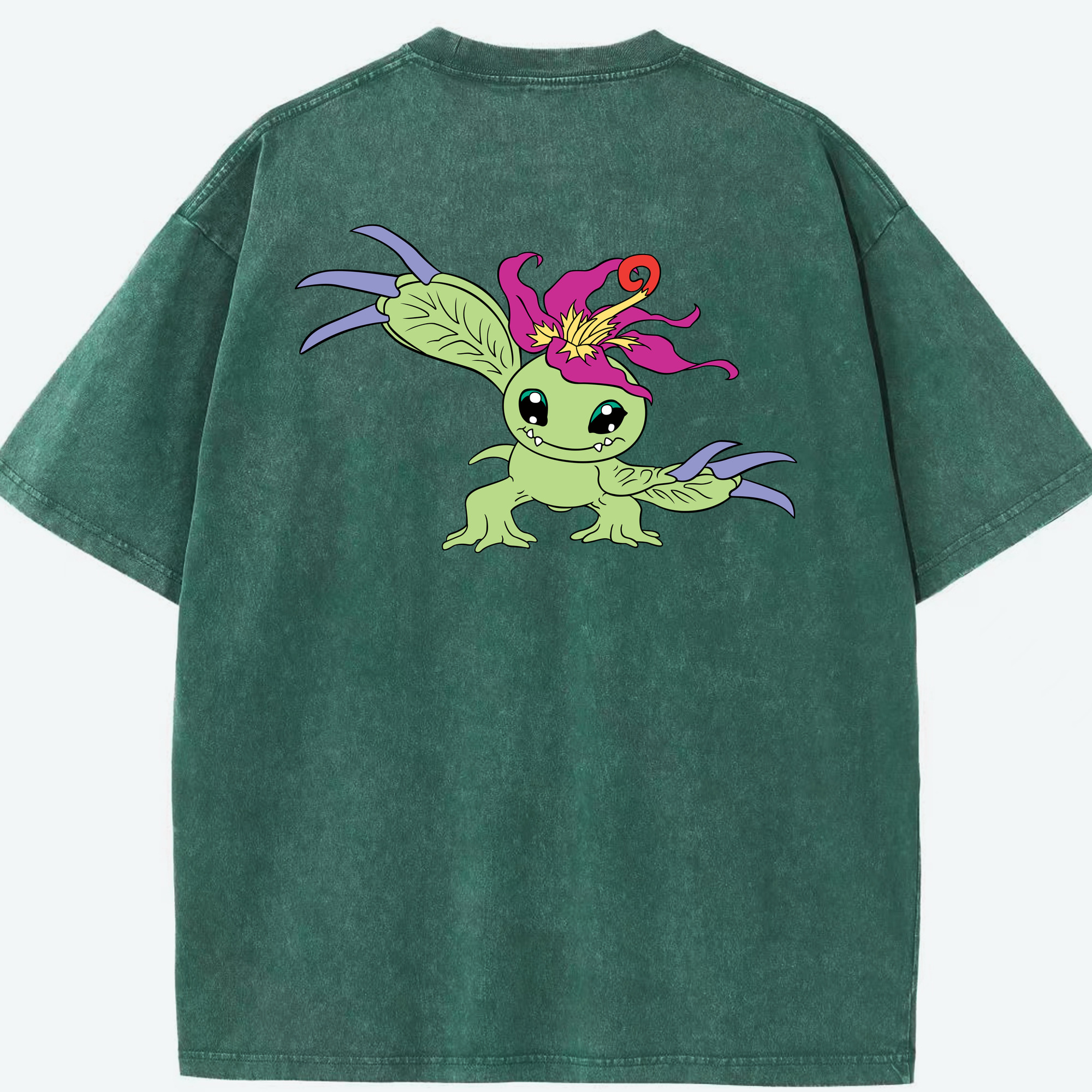 （画像用） Digimon デジタルモンスター/デジモン 綿100% ヴィンテージ風 半袖Tシャツ（背面プリント）